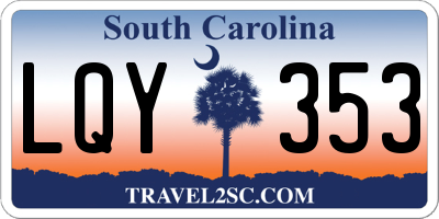 SC license plate LQY353