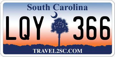 SC license plate LQY366