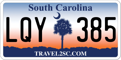 SC license plate LQY385