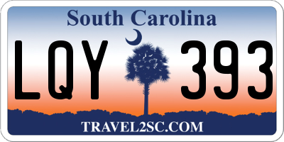 SC license plate LQY393