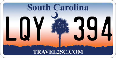 SC license plate LQY394