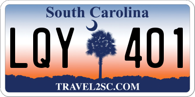 SC license plate LQY401
