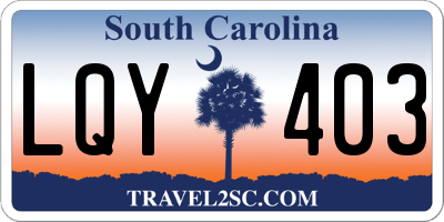 SC license plate LQY403
