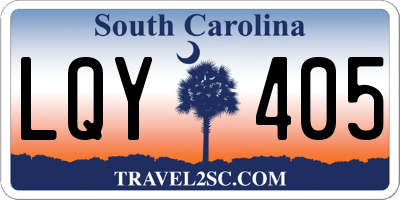 SC license plate LQY405