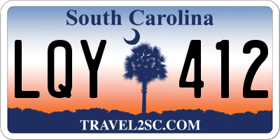SC license plate LQY412