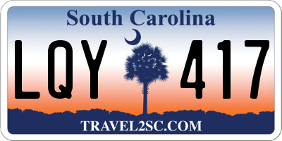 SC license plate LQY417