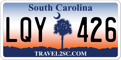 SC license plate LQY426