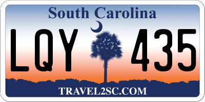 SC license plate LQY435