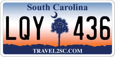 SC license plate LQY436