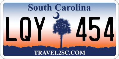 SC license plate LQY454
