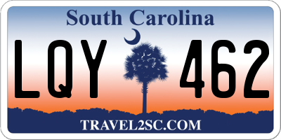 SC license plate LQY462