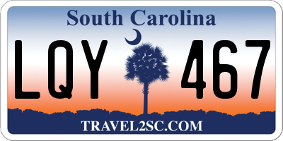 SC license plate LQY467