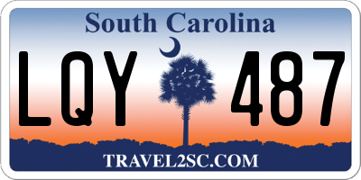 SC license plate LQY487