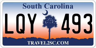 SC license plate LQY493