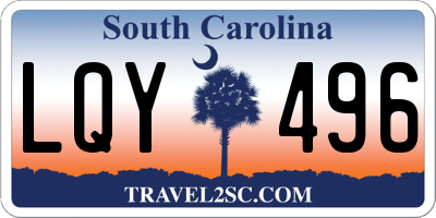 SC license plate LQY496