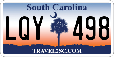 SC license plate LQY498