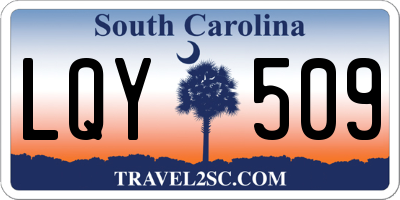SC license plate LQY509
