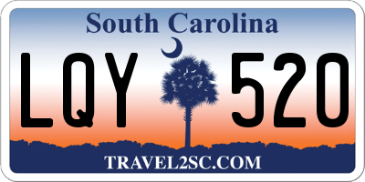 SC license plate LQY520