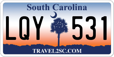SC license plate LQY531