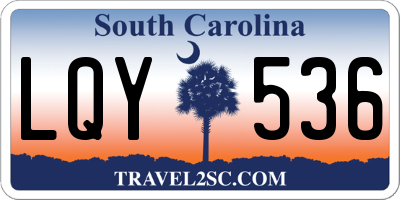SC license plate LQY536
