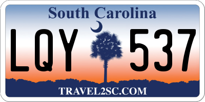 SC license plate LQY537