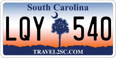 SC license plate LQY540