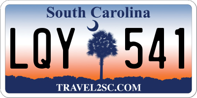 SC license plate LQY541