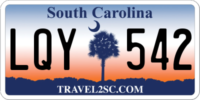SC license plate LQY542
