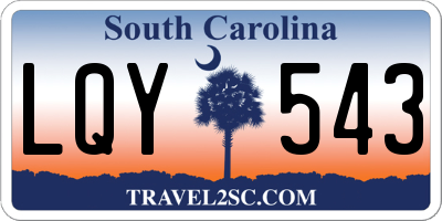 SC license plate LQY543