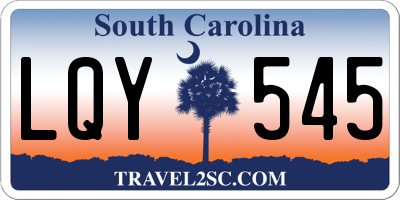 SC license plate LQY545