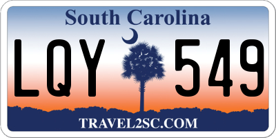 SC license plate LQY549