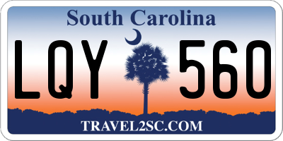 SC license plate LQY560