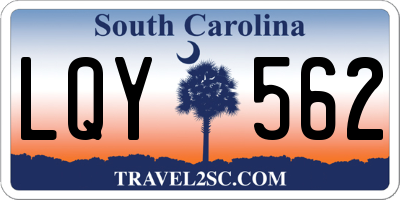 SC license plate LQY562
