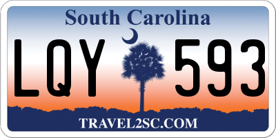 SC license plate LQY593