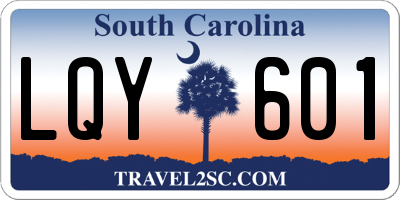 SC license plate LQY601
