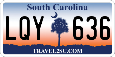 SC license plate LQY636