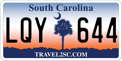 SC license plate LQY644