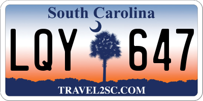 SC license plate LQY647