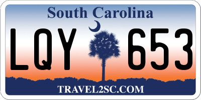 SC license plate LQY653