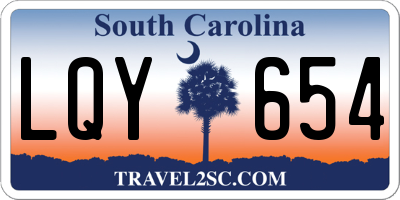 SC license plate LQY654