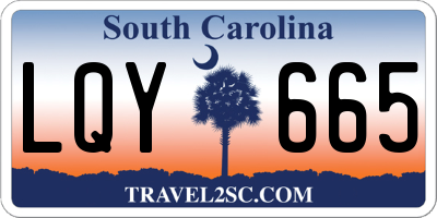SC license plate LQY665