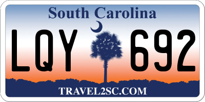 SC license plate LQY692