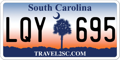 SC license plate LQY695