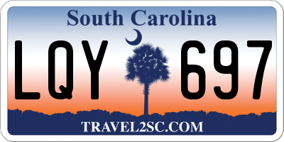 SC license plate LQY697