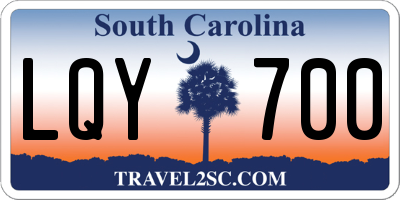 SC license plate LQY700