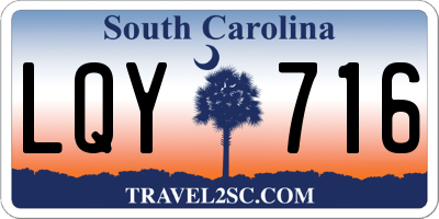 SC license plate LQY716