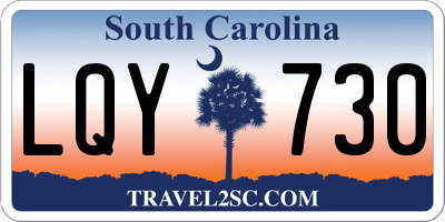 SC license plate LQY730