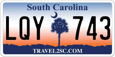 SC license plate LQY743