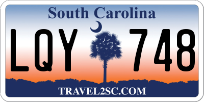 SC license plate LQY748