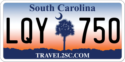 SC license plate LQY750